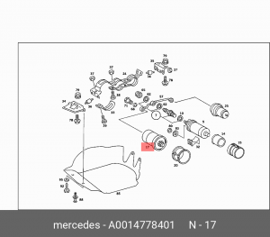 Фильтр топливный A 001 477 84 01 MERCEDES BENZ