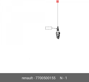 Свеча зажигания 7700500155 RENAULT