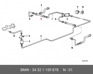 Шланг тормозной 34 32 1 159 878 BMW