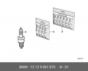 Свеча зажигания 12 12 9 061 870 BMW