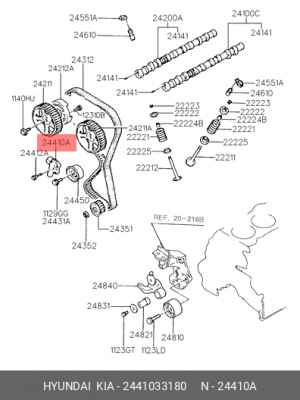 Ролик ремня ГРМ 2441033180 HYUNDAI KIA