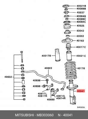 Набор для для регулировки передних стоек подвески MB303060 MITSUBISHI