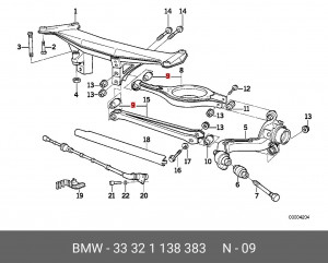 Сайлентблок 33 32 1 138 383 BMW