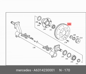 Барабан тормозной A6314230001 MERCEDES BENZ