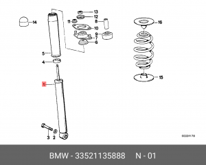 Амортизатор подвески 33 52 1 135 888 BMW