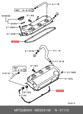 Прокладка крышки распредвала MD303148 MITSUBISHI