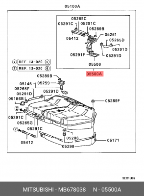 Насос электрический топливной системы в сборе MB678038 MITSUBISHI