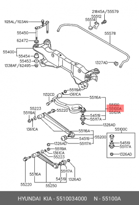 Рычаг подвески 5510034000 HYUNDAI KIA