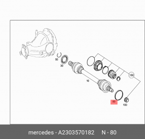 Кольцо ABS A 230 357 01 82 MERCEDES BENZ