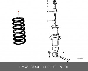 Пружина подвески 33 53 1 111 550 BMW