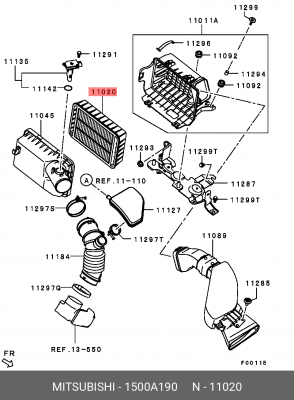 Фильтр воздушный 1500A190 MITSUBISHI