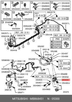 Фильтр топливный MB868451 MITSUBISHI