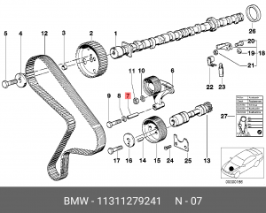 Втулка натяжителя ролика ремня ГРМ 11 31 1 279 241 BMW