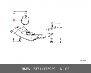 Опора коробки передач 23 71 1 175 939 BMW