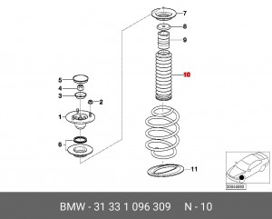 Пыльник амортизатора подвески 31 33 1 096 309 BMW