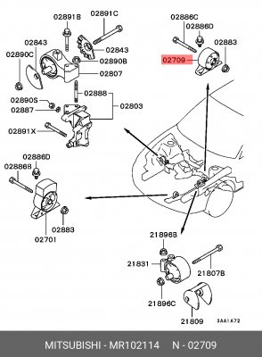 Упор противооткатный MR102114 MITSUBISHI