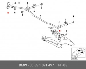 Стойка стабилизатора 33 55 1 091 497 BMW