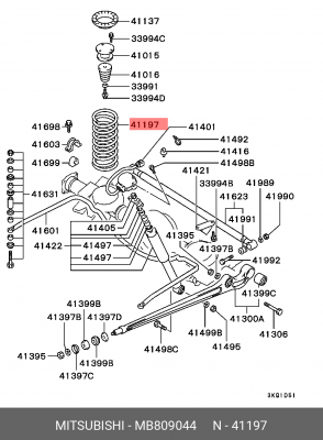 Пружина подвески MB809044 MITSUBISHI