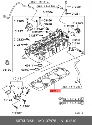 Прокладка ГБЦ MD137976 MITSUBISHI