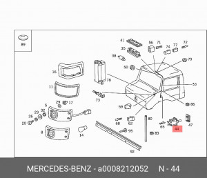 Выключатель концевой двери A0008212052 MERCEDES BENZ