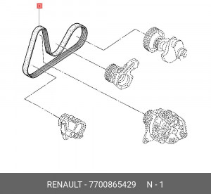 Ремень приводной 7700865429 RENAULT