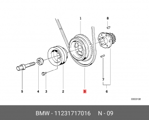 Ремень приводной 11 23 1 717 016 BMW