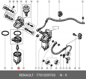 Фильтр топливный 7701039703 RENAULT