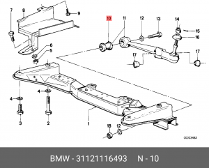 Сайлентблок 31 12 1 116 493 BMW
