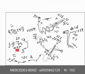 Цилиндр сцепления рабочий (ремкомплект) A 000 586 21 29 MERCEDES BENZ