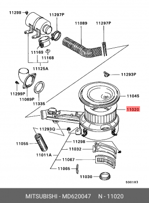 Фильтр воздушный MD620047 MITSUBISHI