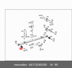 Сайлентблок - втулка рессоры A6113240350 MERCEDES BENZ