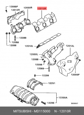 Прокладка выпускного коллектора MD115000 MITSUBISHI