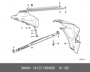 Шланг топливный 16 12 1 180 409 BMW