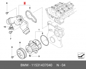 Термостат системы охлаждения 11 53 1 437 040 BMW