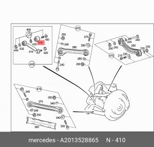Сайлентблок A 201 352 88 65 MERCEDES BENZ