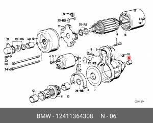 Втулка стартера 12 41 1 364 308 BMW