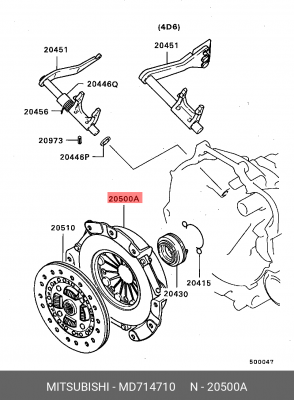 Крышка картера сцепления MD714710 MITSUBISHI