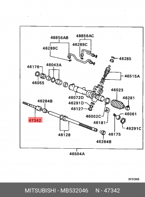 Наконечник рулевой тяги MB532046 MITSUBISHI