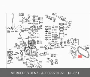 Ремень приводной A0039970192 MERCEDES BENZ