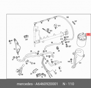 Фильтр топливный A 646 092 00 01 MERCEDES BENZ