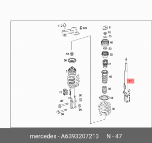 Амортизатор подвески A6393207213 MERCEDES BENZ