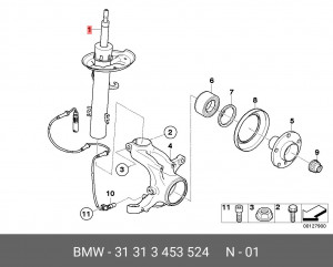 Амортизатор подвески 31 31 3 453 524 BMW