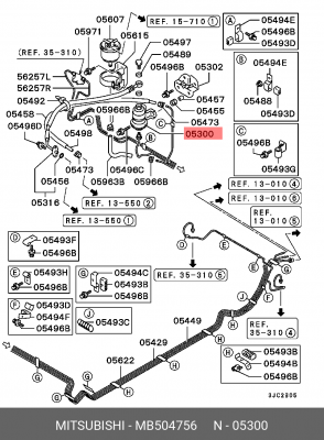 Фильтр топливный MB504756 MITSUBISHI