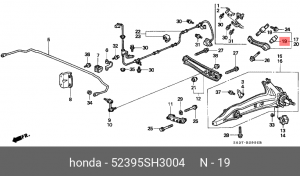 Сайлентблок 52395-SH3-004 HONDA