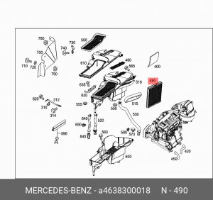 Фильтр салона A 463 830 00 18 MERCEDES BENZ