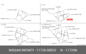 Ремень приводной 11720-08E02 NISSAN