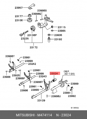 Выключатель фонарей заднего хода M474114 MITSUBISHI
