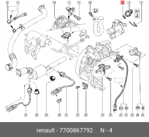 Кольцо уплотнительное 7700867792 RENAULT