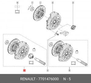 Сцепление (комплект) 7701476000 RENAULT