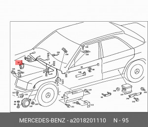 Выключатель концевой двери A2018201110 MERCEDES BENZ